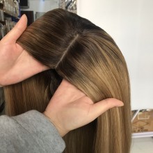 Luxury European Human Hair Non-Lace Silk Top Wig--jw6y14