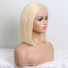 613 Blonde Straight Bob Human Hair 13x4 Lace Front Wig-BB613