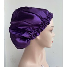 Reversible Satin Bonnet With Head Tie Adjust Sleep Night Cap