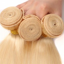 613 Blonde Hair Bundles Straight Remy Human Hair Extension--HE32