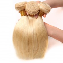613 Blonde Hair Bundles Straight Remy Human Hair Extension--HE32