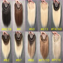 5.5x6.5 inches Remy Human Hair Top Piece MonoFishnet Women Topper--TP01