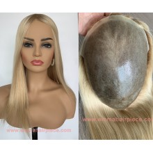 All Injected Polyskin Hair Topper Chinese Culticle Remy Hairpieces for Women --TP22
