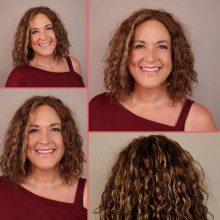 Curly Bob Highlight Remy Human Hair T-Part Wig-TB12