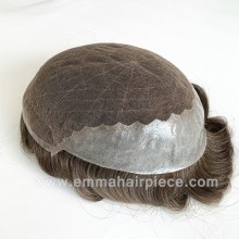 New Q6 PU Lace Men Toupee Indian Human Hair Wigs Dropshipping--Bella