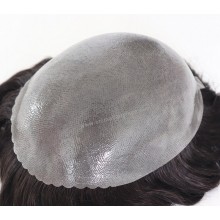 India Human Hair 0.1-0.12mm Thickness PU Second Skin Men Toupee for Hair Loss--KSKIN