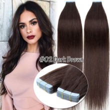 Adhesive Seamless Tape In Hair Extensions Human Hair Straight Invisible Skin Weft--HE11
