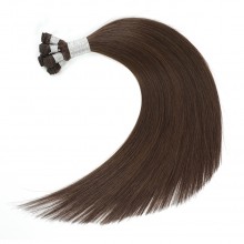 Hand Tied Straight Hair Weft Sew Seamless Invisible Remy Human Hair Extensions--HE12