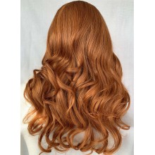 Medium Golden Copper Wave Remy Human Hair 5x5 HD Wig--BH14
