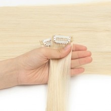 Machine Remy Straight Clip In Human Hair Extensions--HE14