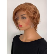 Short Style Pixie Cut Remy Human Hair Full lace Wig--BH15