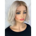 Ombre Platinum Short Wave Remy Human Hair 13x4 Lace Wig--EM18