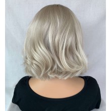 Ombre Platinum Short Wave Remy Human Hair 13x4 Lace Wig--EM18