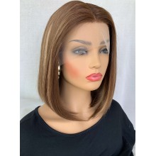 Straight Bob Colorful Remy Human Hair T-Part Wig-TB22