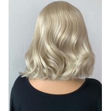 Ombre Platinum Short Wave Remy Human Hair 13x4 Lace Wig--EM18