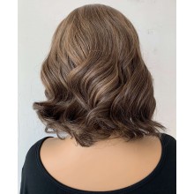 Highlights Mixed Wave Bob Human Hair 13x4 Lace Wig--EM24