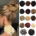 Synthetic Messy Curly Bun Hair Piece with Claw Clip Extension Easy Updo Hairpiece for Women