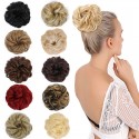 Heat-Resistant Synthetic Fiber Messy Bun Hair Scrunchie Curly Hair Bun Extension--FQ001