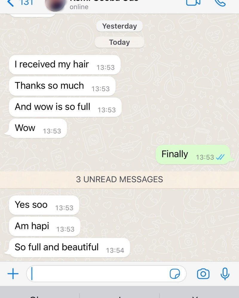 Feedback from customers